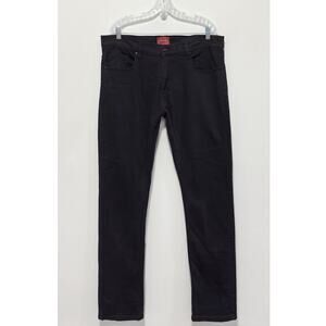 Mousai - Men's Black, Straight Leg, Stretch Denim Jeans - 36 x 34